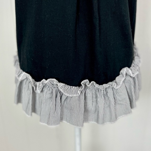 NICOLE MILLER NEW YOURK Super Cute High/ Low Ruffled Hem Short Sleeve Shirt - Picture 5 of 11